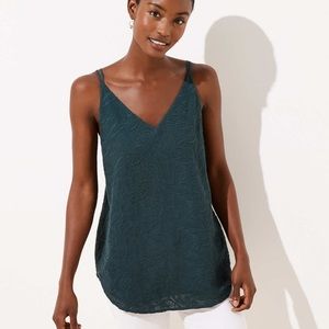 NWT Loft Petite Floral Embroidered Strappy Cami